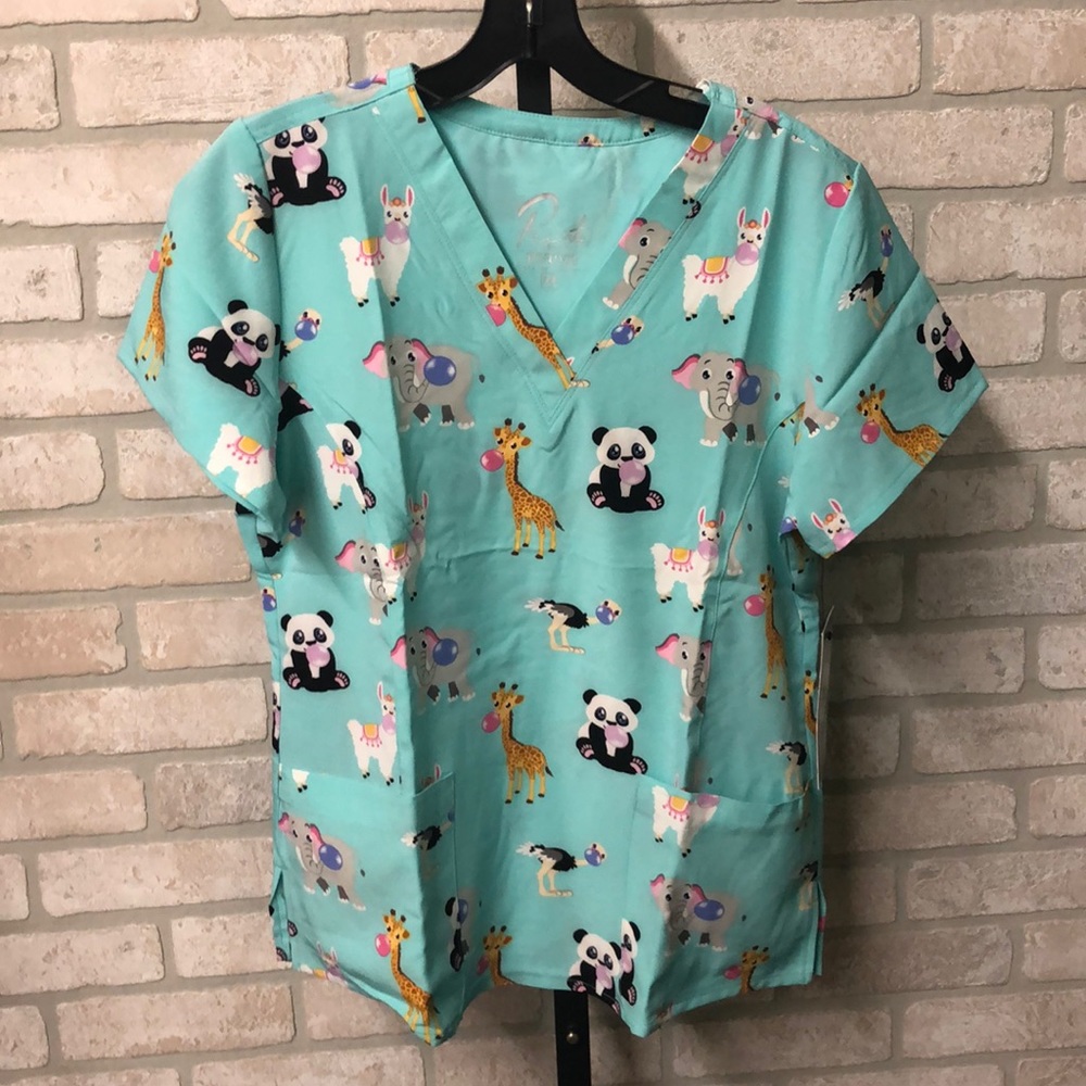 Maevn Womens scrub top bubbalicious NWT sizes S, M, L